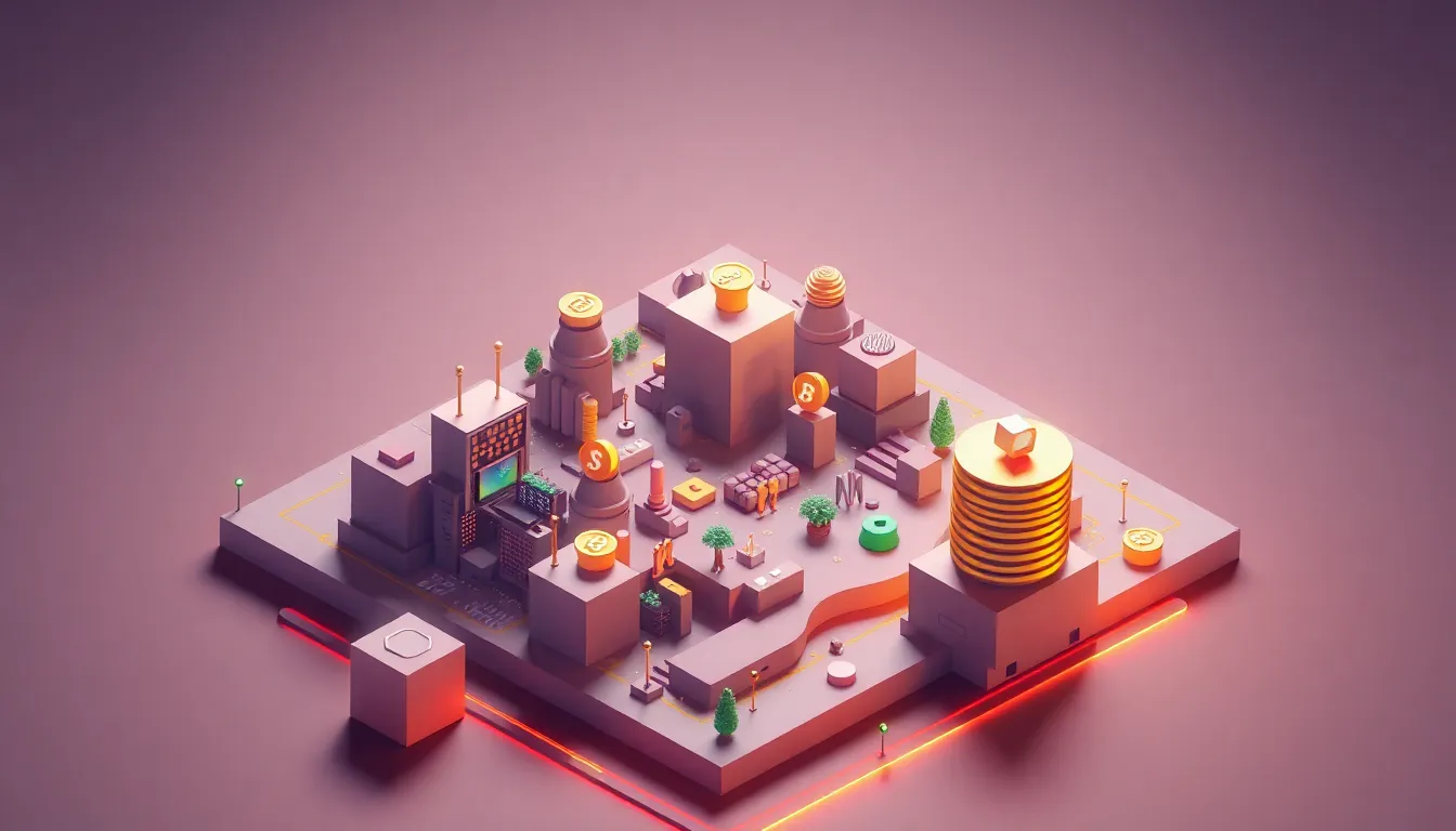 Brazil Crypto Adoption 관련 미래형 디지털 황소 아트 일러스트