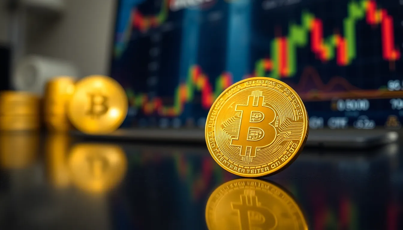 Crypto deleveraging cycle 관련 미래형 디지털 황소 아트 일러스트