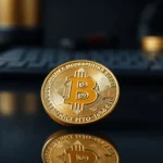 ARB Price Prediction 관련 미래형 디지털 황소 아트 일러스트