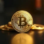 ETH options expiry 관련 미래형 디지털 황소 아트 일러스트