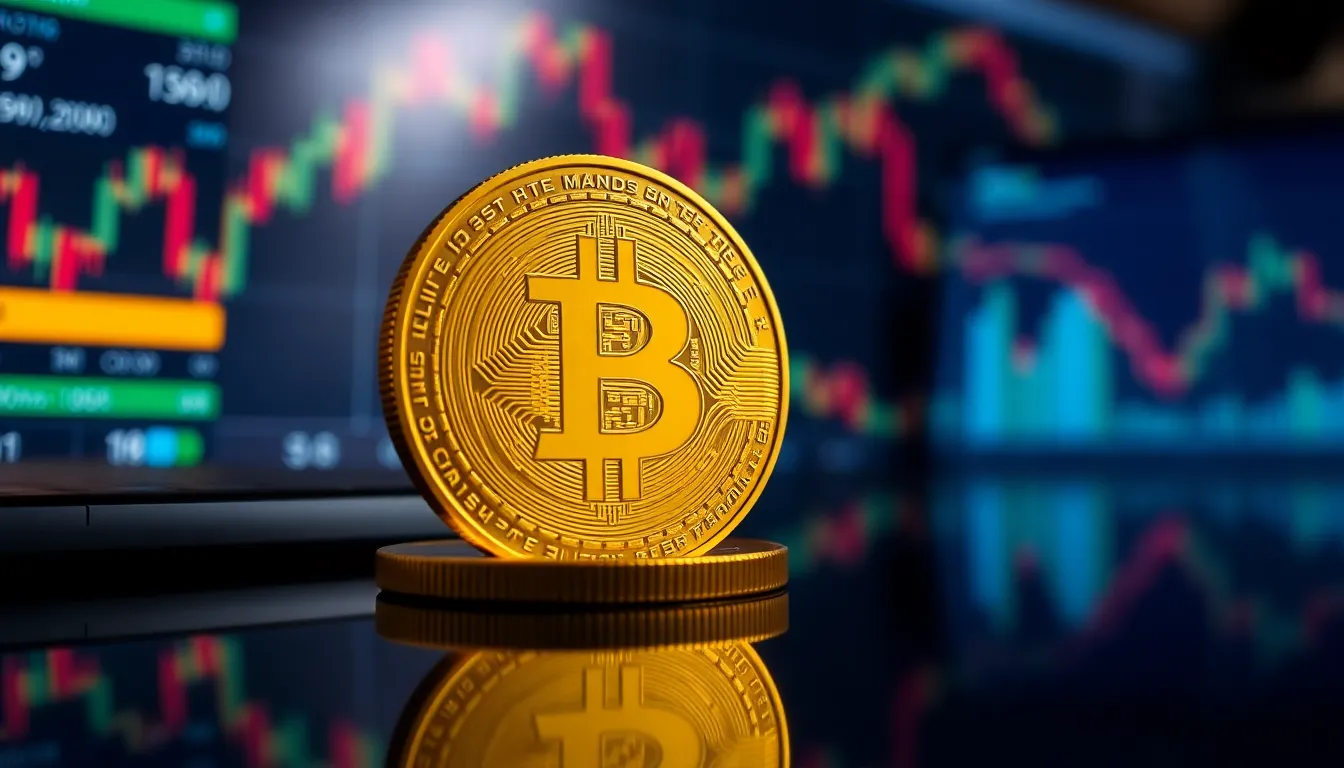 Bitcoin Adoption 관련 미래형 디지털 황소 아트 일러스트