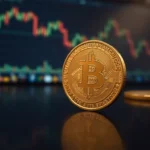 Memecoin crash 관련 미래형 디지털 황소 아트 일러스트