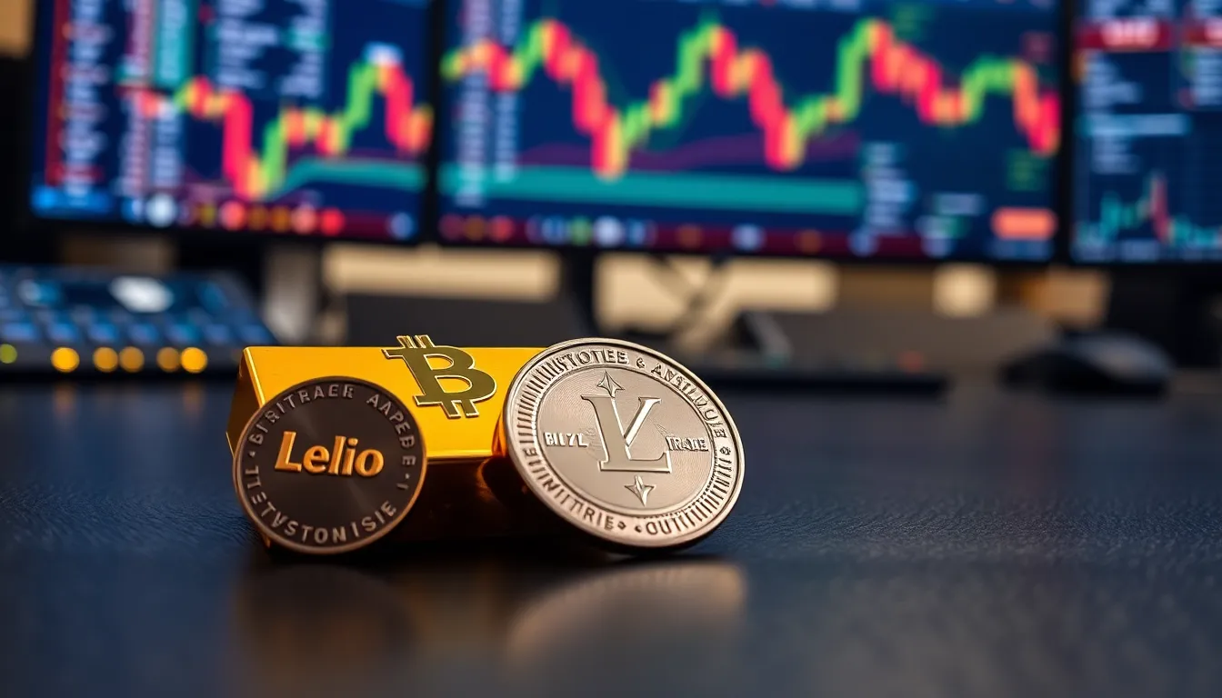 Tokenized commodities 관련 미래형 디지털 황소 아트 일러스트