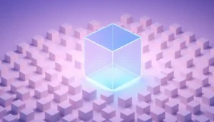 Aave Governance 관련 미래형 디지털 황소 아트 일러스트